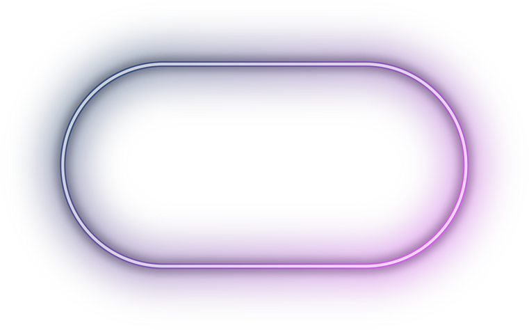 Neon gradient blue purple rounded rectangle frame.