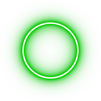 Neon green circle icon